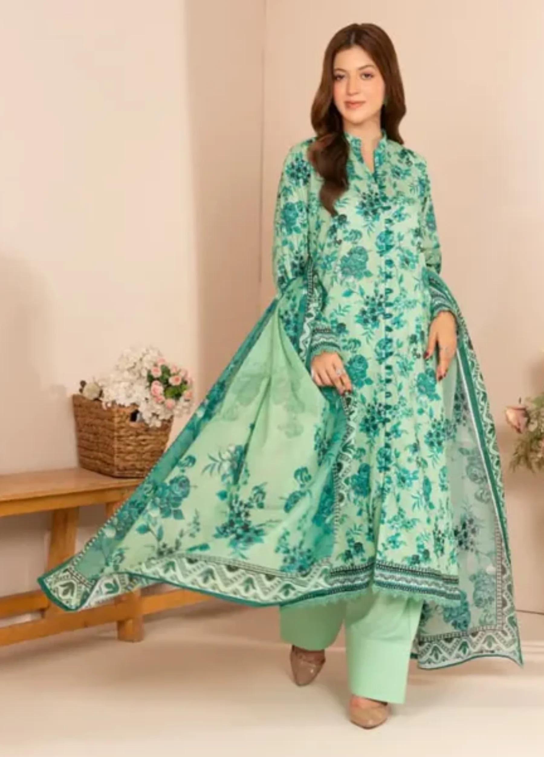 Mahi by Marooj Unstitched Lawn Print 3 Piece Suits VOL-17  D-120 - Image 3