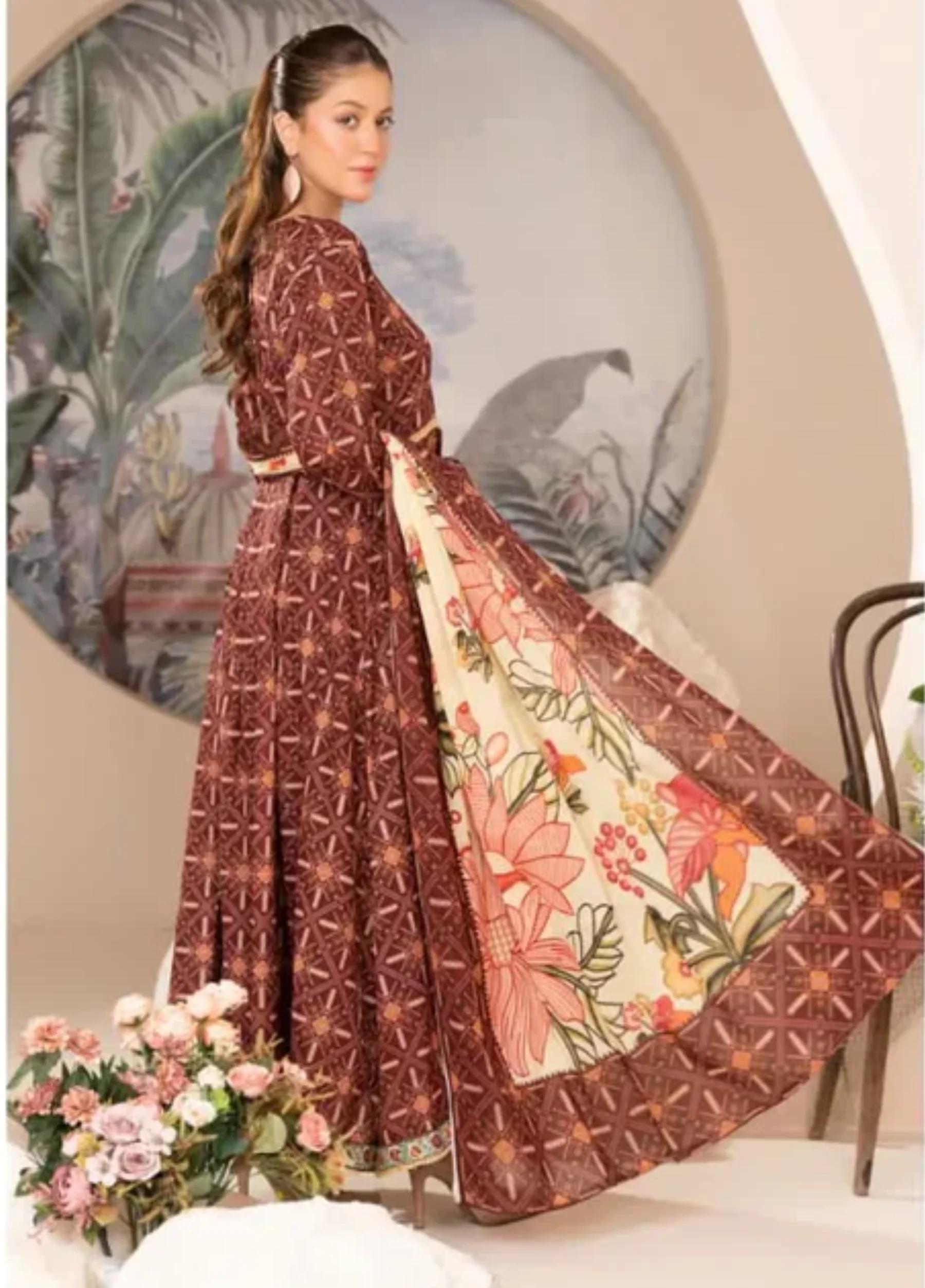 Mahi by Marooj Unstitched Lawn Print 3 Piece Suits VOL-17  D-111