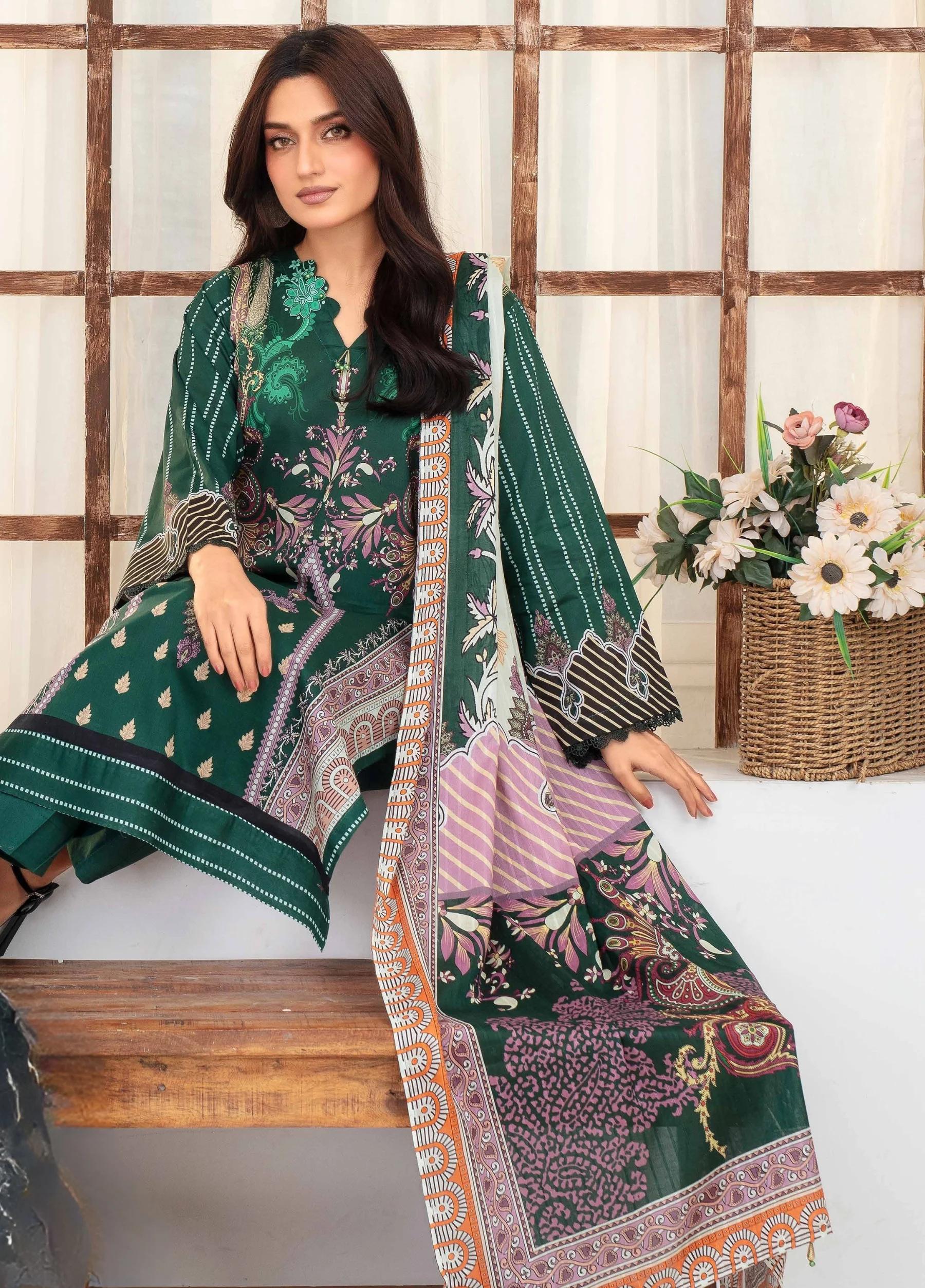 FABIHA by Feroza Unstitched  Lawn Print 3 Piece Suits VOL-01 D-06