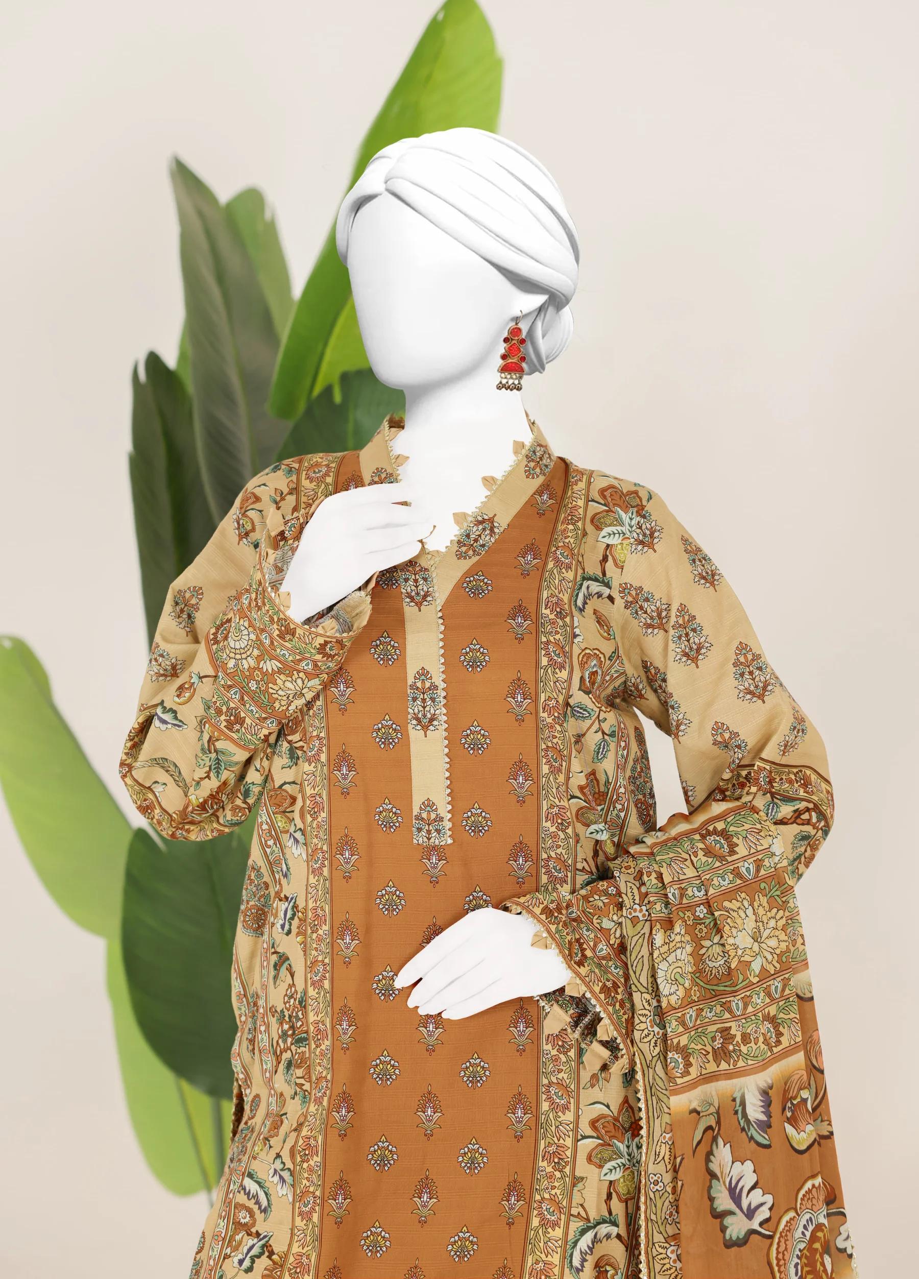 Murashi by Virsa Unstitched Doria Lawn 3 Piece Suit – D-02 | Summer Collection