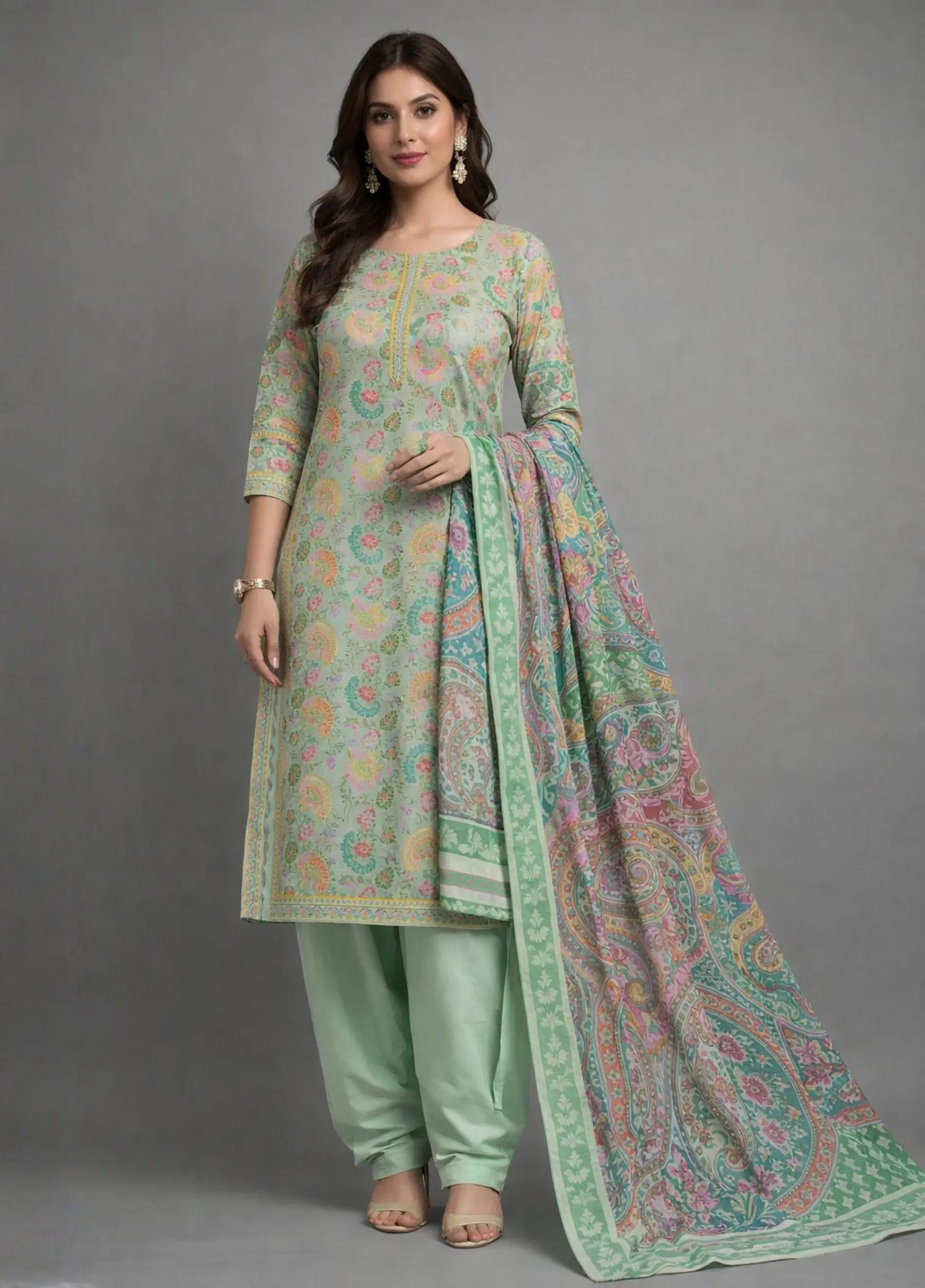Raiha Unstitched Luxury Lawn Basant Collection Print 3 Piece Suit Article No.R3143-121