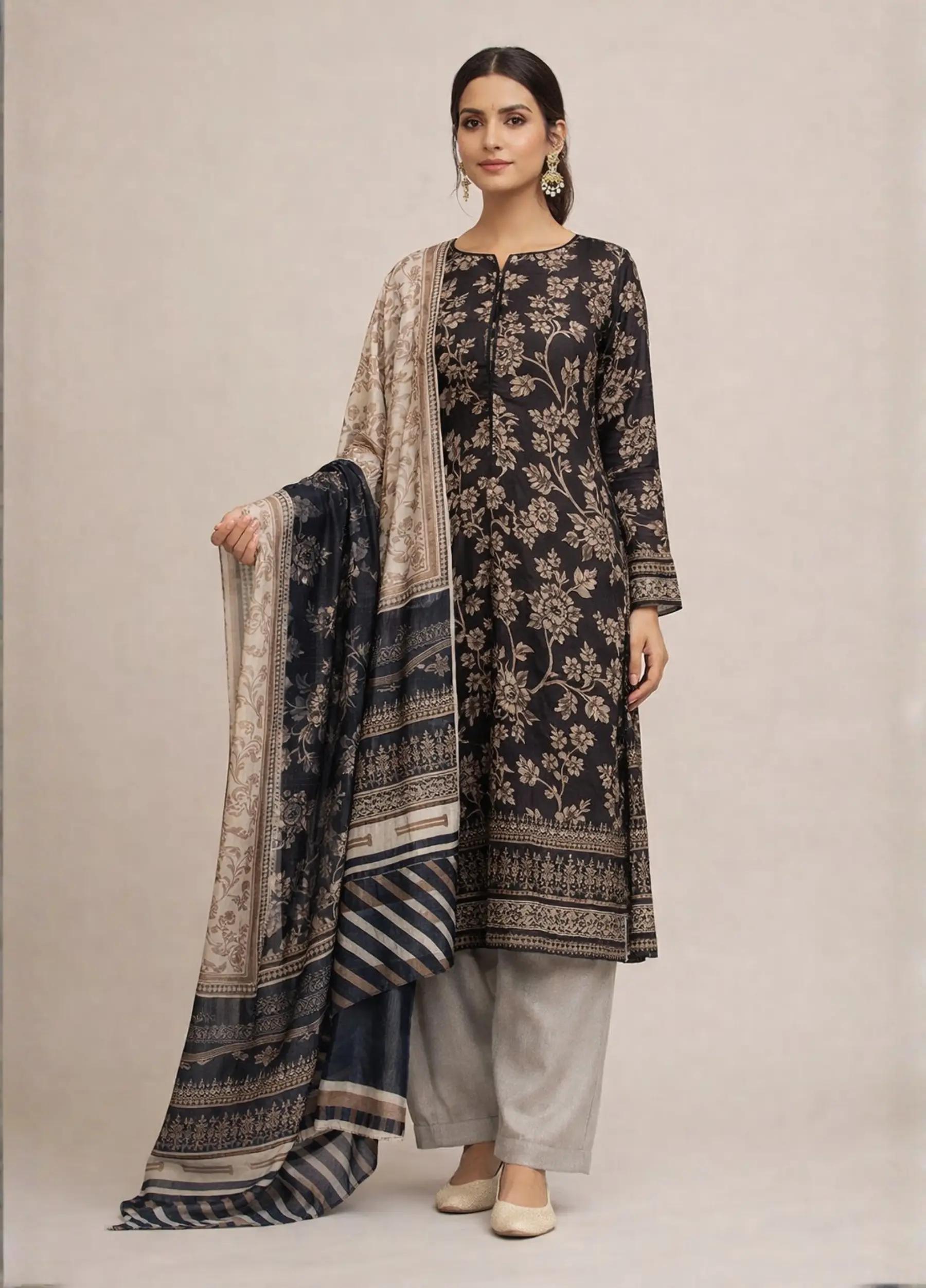 Raiha Unstitched Luxury Lawn Basant Collection Print 3 Piece Suit Article No.R3143-123