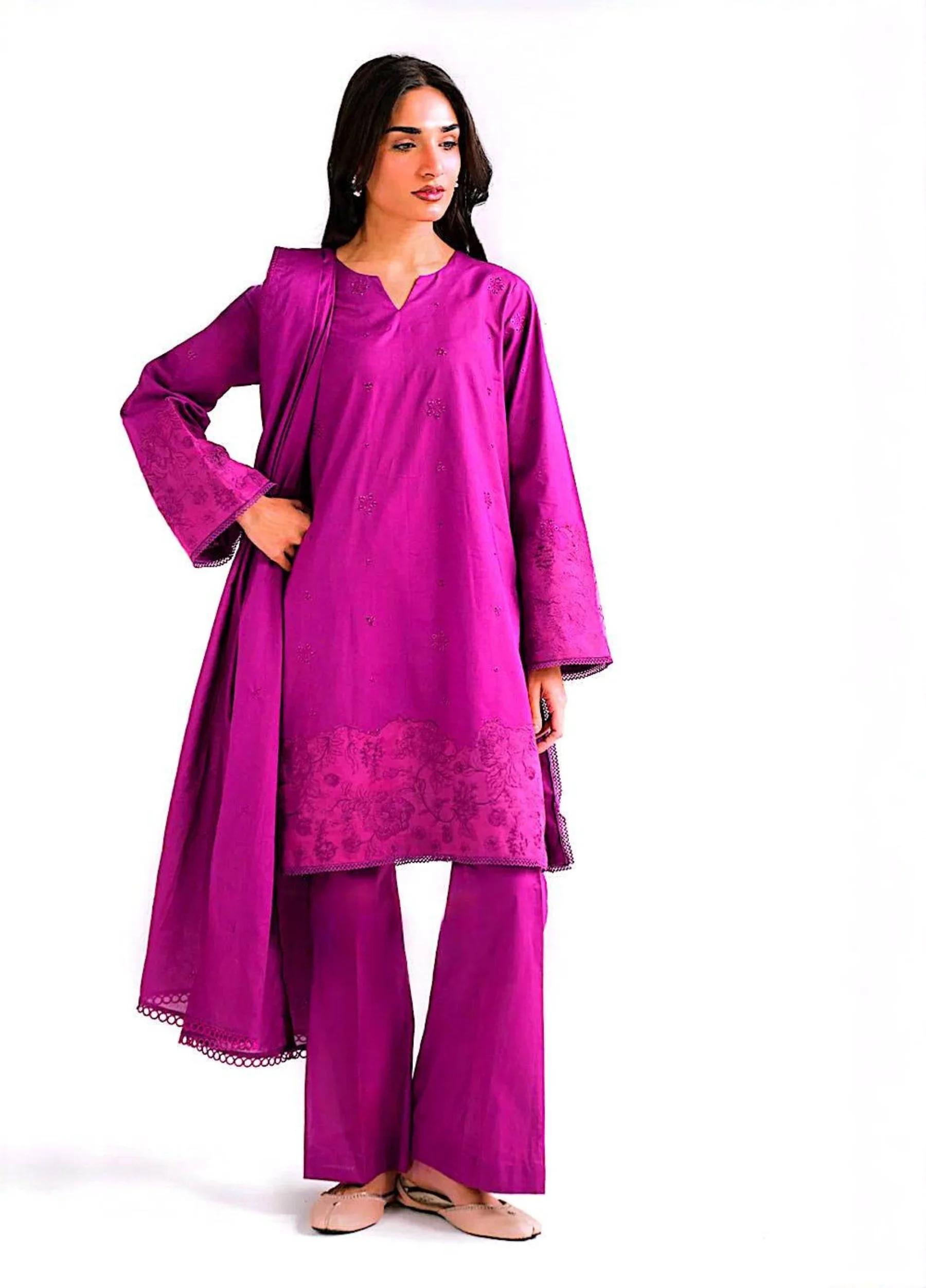 Beyond East Beena Embroidered Lawn 3 PC Suit | Summer Collection – Design 5