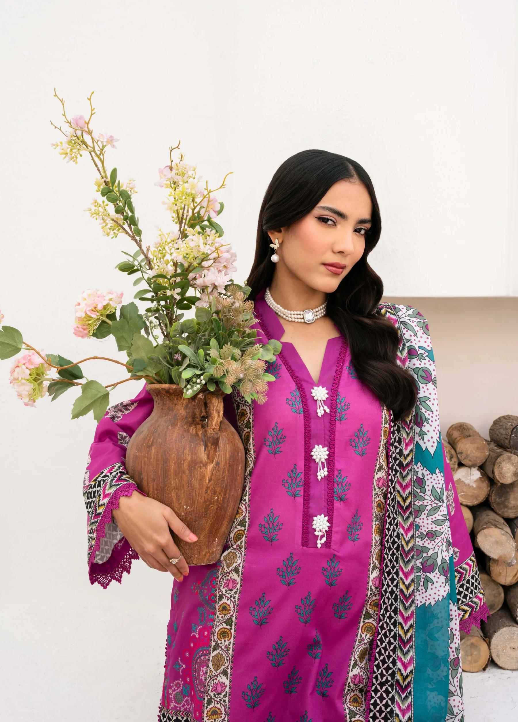Yakin by Asifa – 3-Piece Unstitched Lawn Suit | Summer Collection 2026 | Article YBA-02