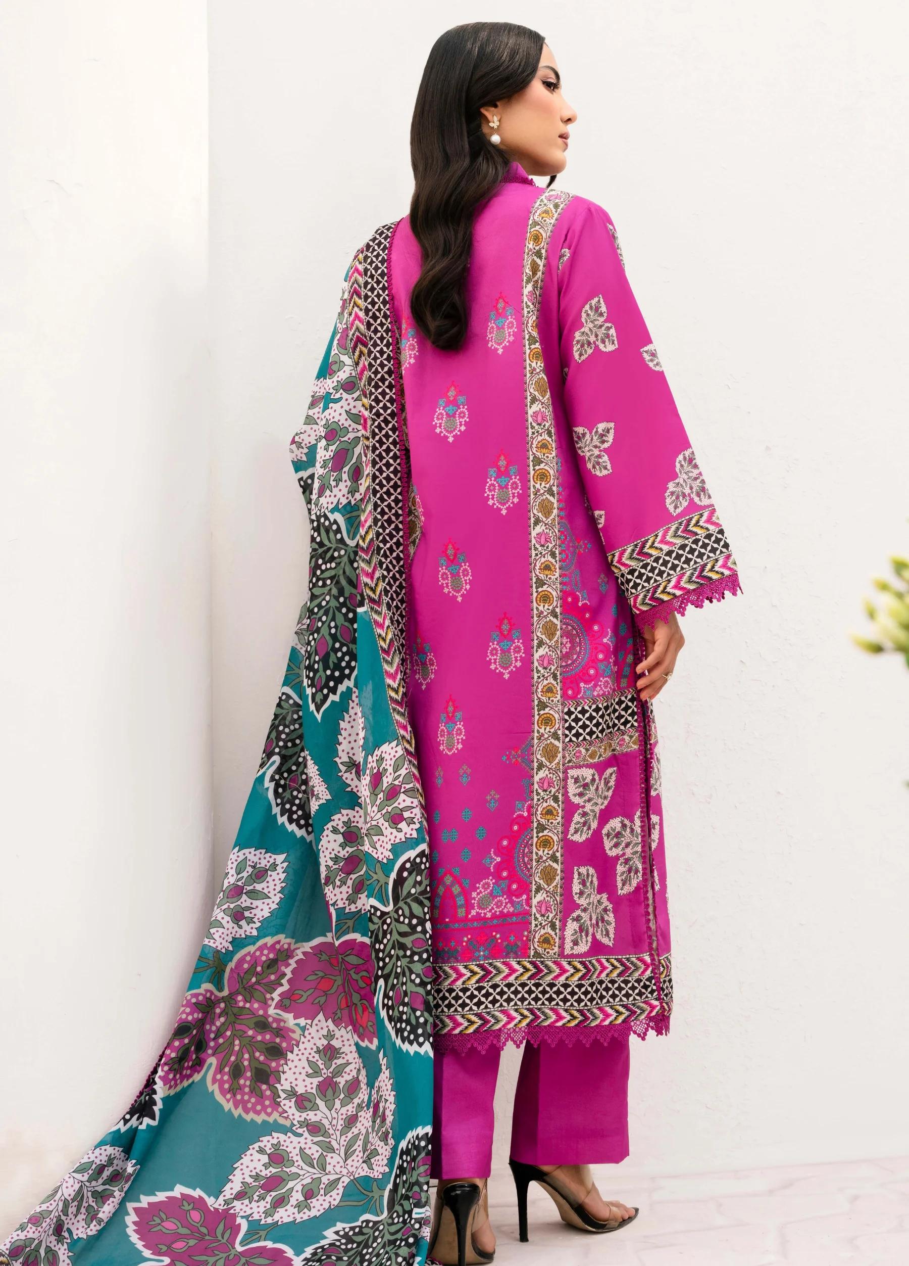 Yakin by Asifa – 3-Piece Unstitched Lawn Suit | Summer Collection 2026 | Article YBA-02 - Image 3