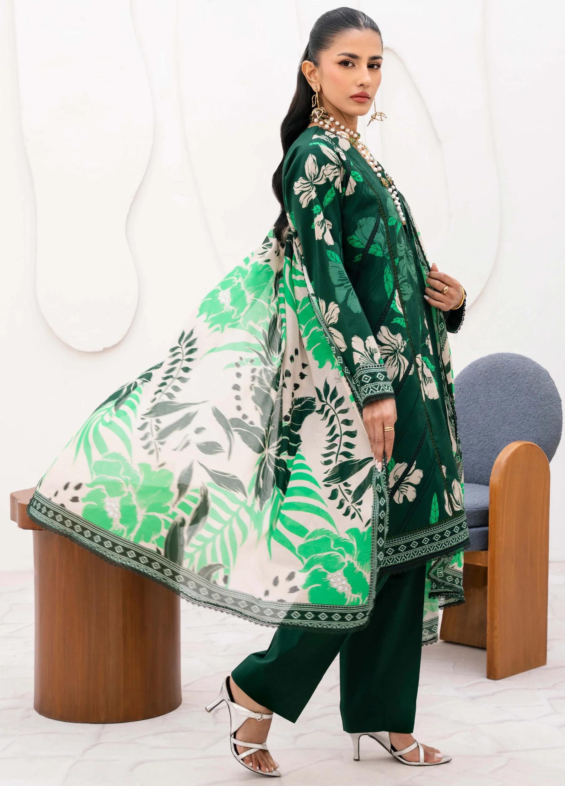 Yakin by Asifa – 3-Piece Unstitched Lawn Suit | Summer Collection 2026 | Article YBA-03 - Image 3