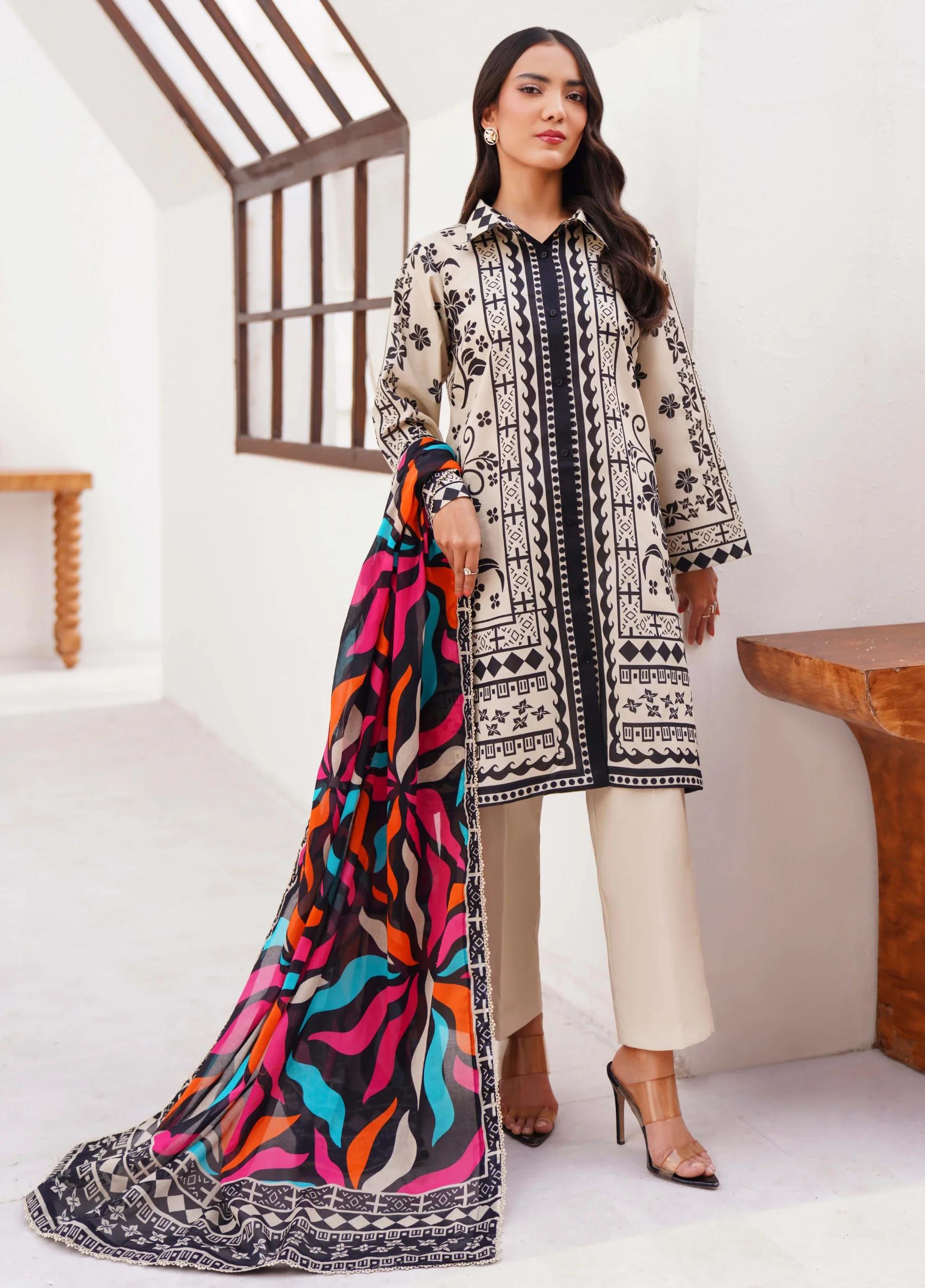 Yakin by Asifa – 3-Piece Unstitched Lawn Suit | Summer Collection 2026 | Article YBA-04