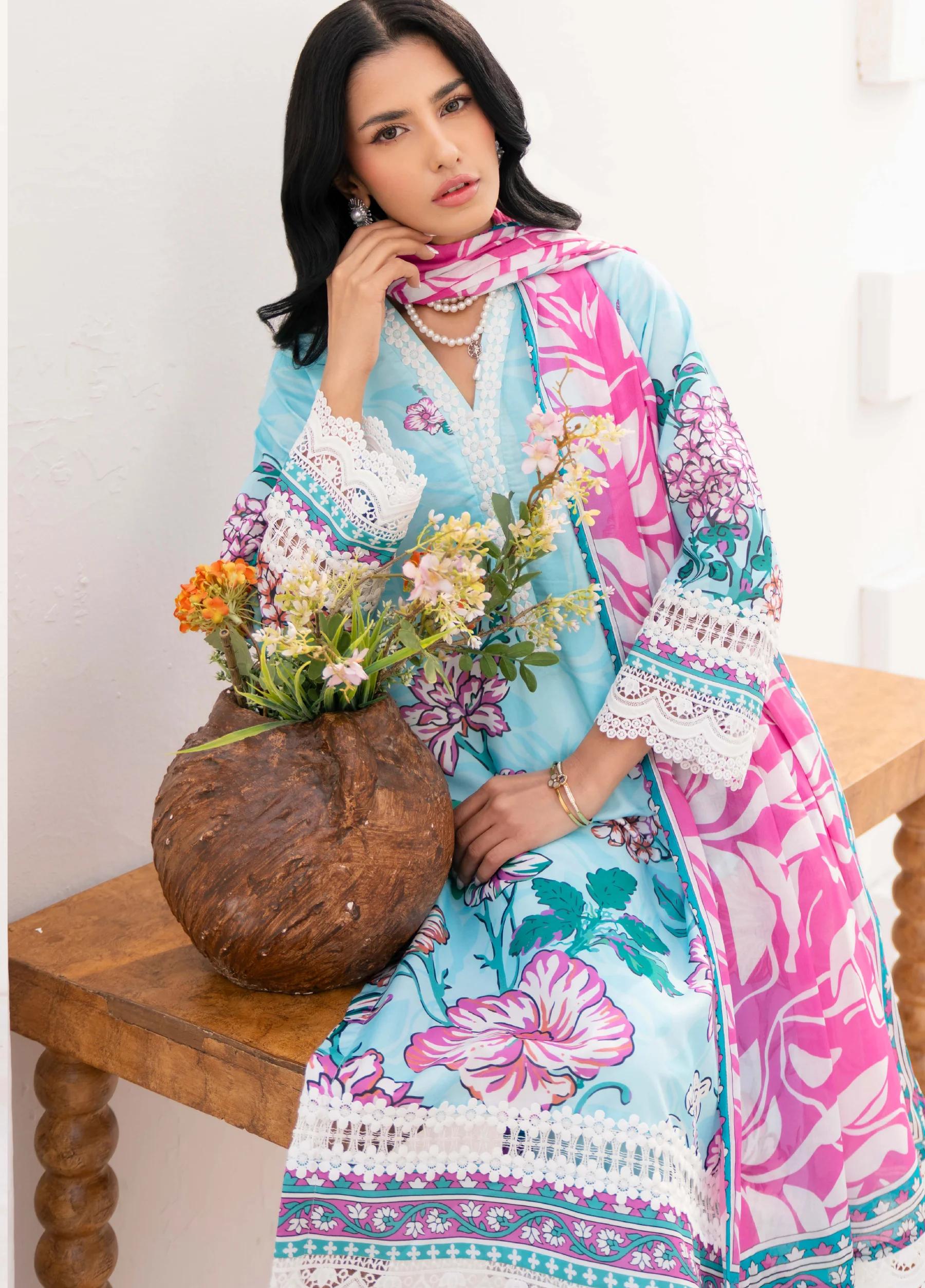 Yakin by Asifa – 3-Piece Unstitched Lawn Suit | Summer Collection 2026 | Article YBA-04