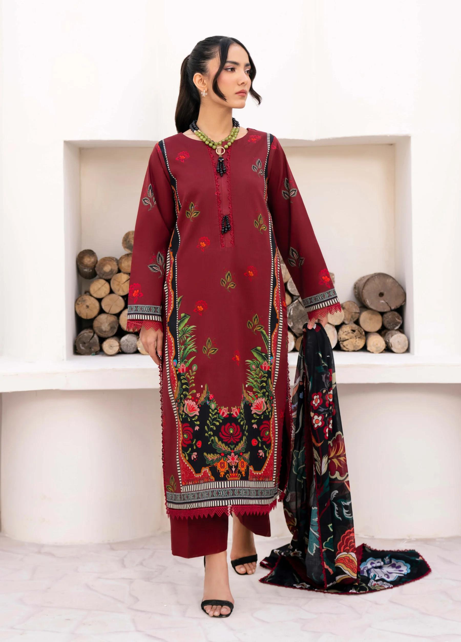 Yakin by Asifa – 3-Piece Unstitched Lawn Suit | Summer Collection 2026 | Article YBA-06