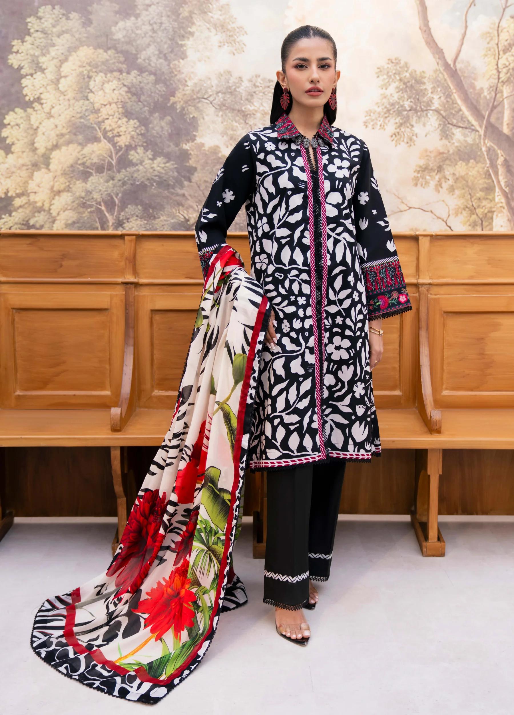 Yakin by Asifa – 3-Piece Unstitched Lawn Suit | Summer Collection 2026 | Article YBA-08