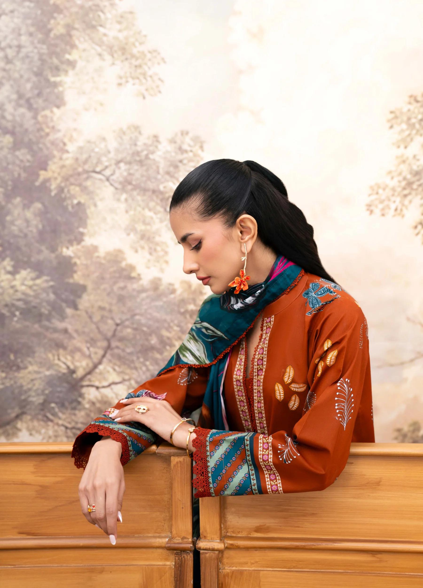 Yakin by Asifa – 3-Piece Unstitched Lawn Suit | Summer Collection 2026 | Article YBA-10 - Image 4