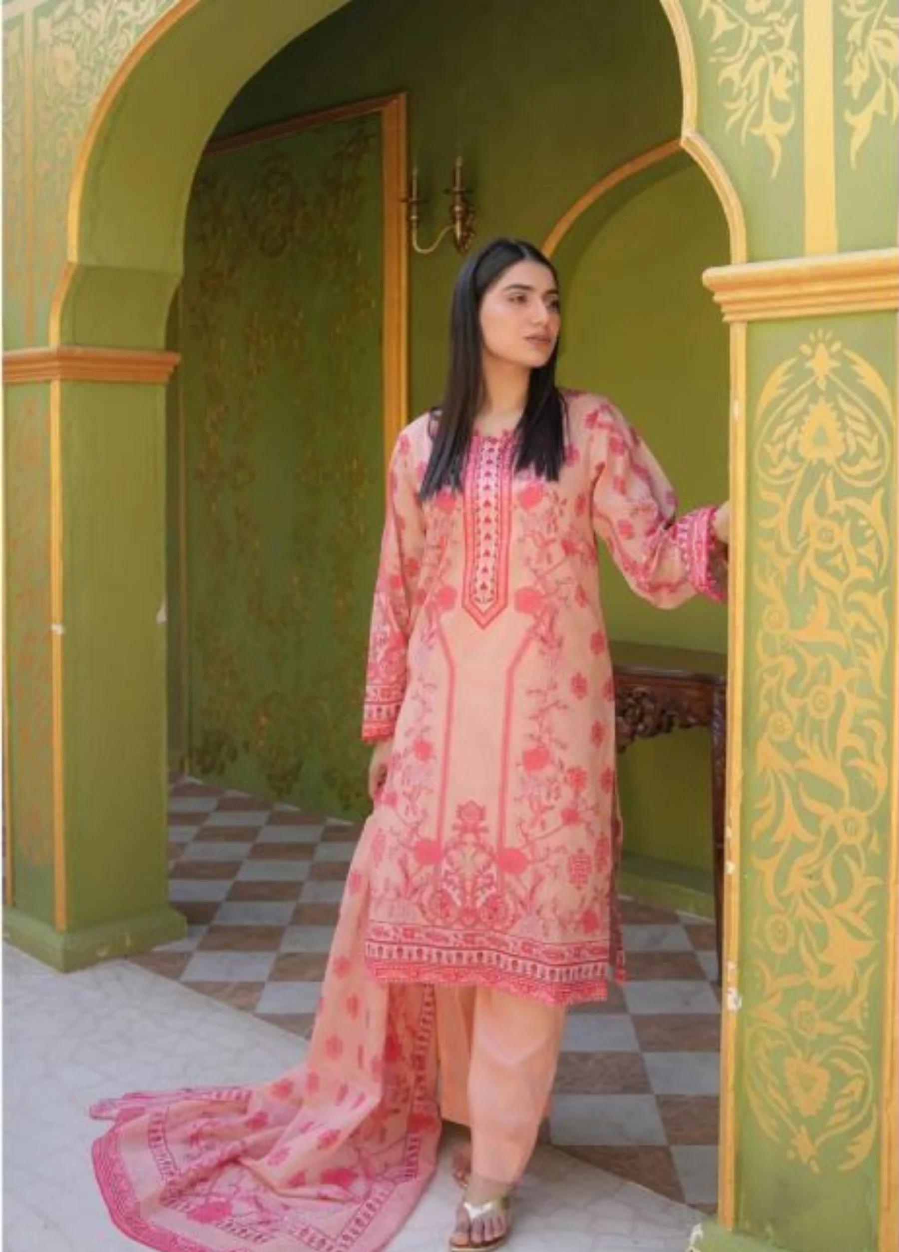 Coral By Mavi Unstitched Luxury Lawn 2026 – Volume 1 | Design 1