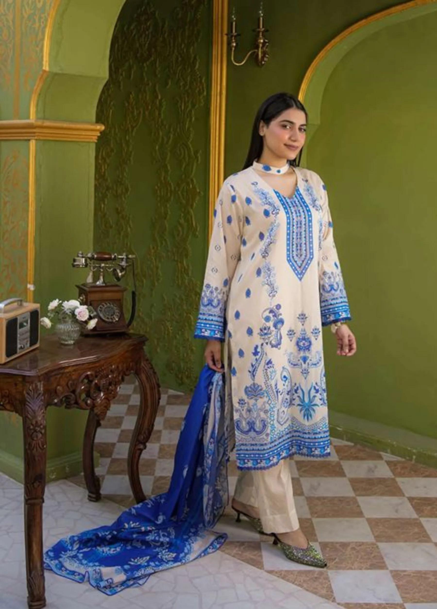 Coral By Mavi Unstitched Luxury Lawn 2026 – Volume 1 | Design 2