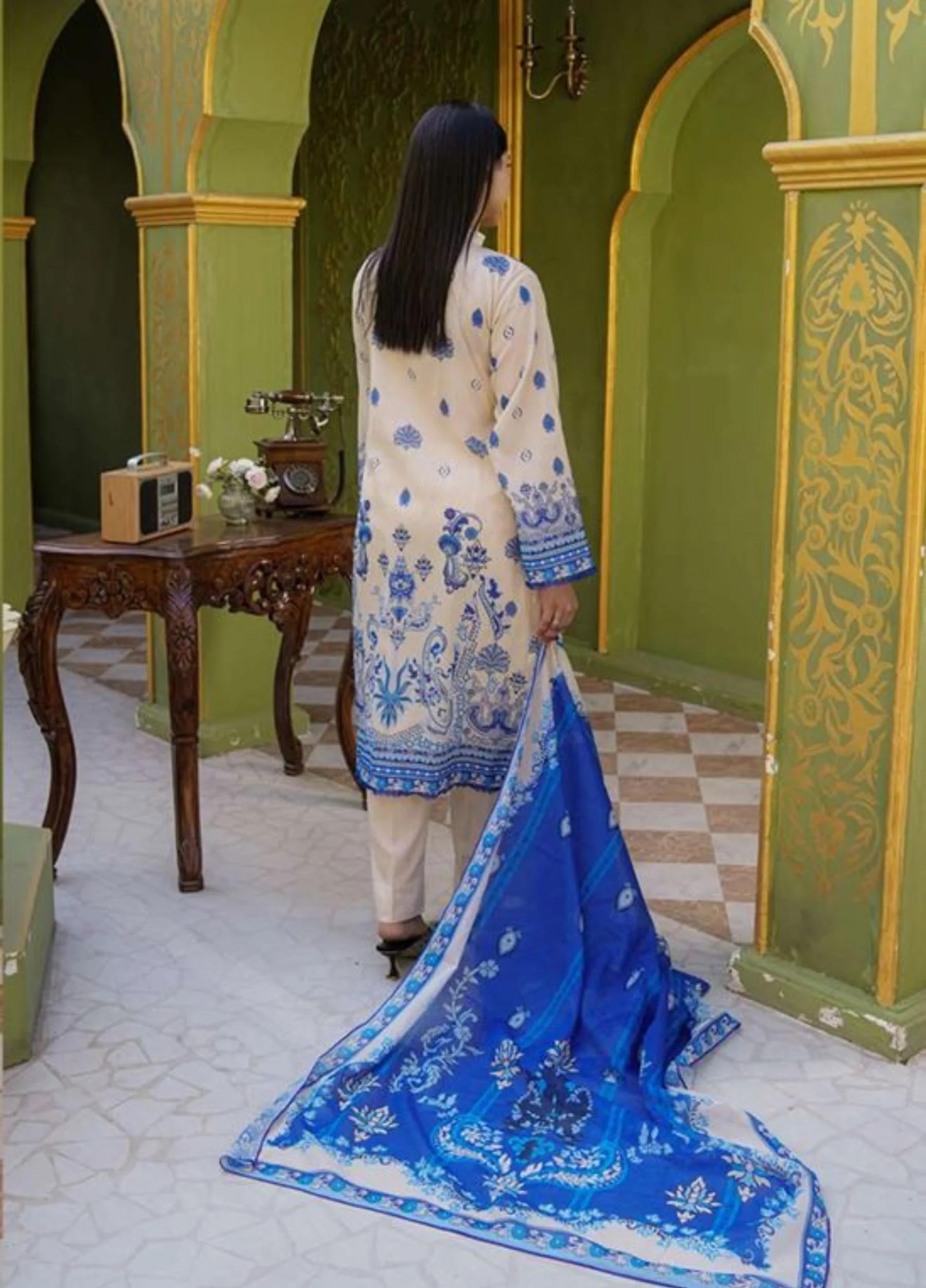 Coral By Mavi Unstitched Luxury Lawn 2026 – Volume 1 | Design 2 - Image 3