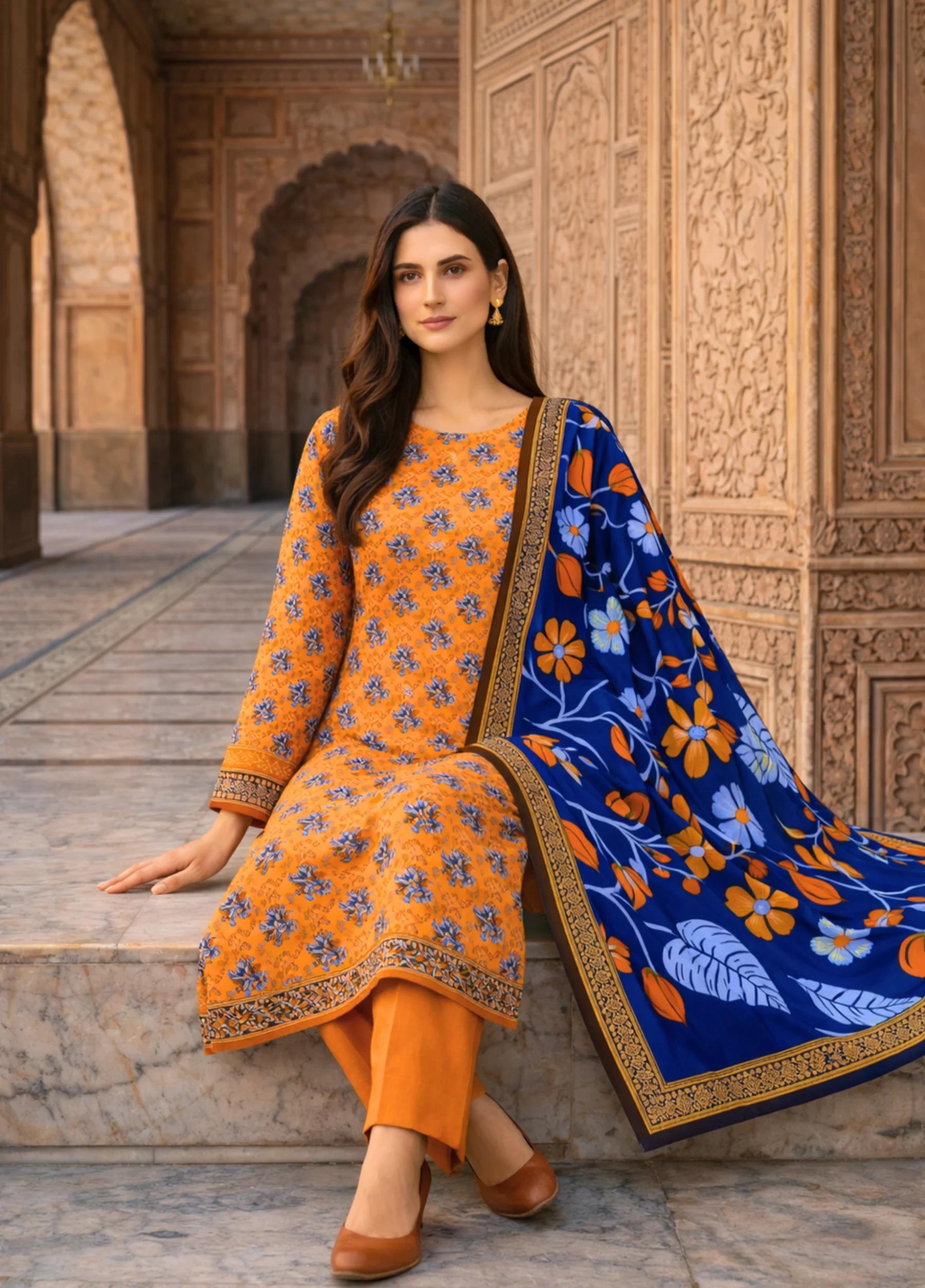 Janan Lawn Collection 2026 – Printed Lawn Suit Summer Collection D-02