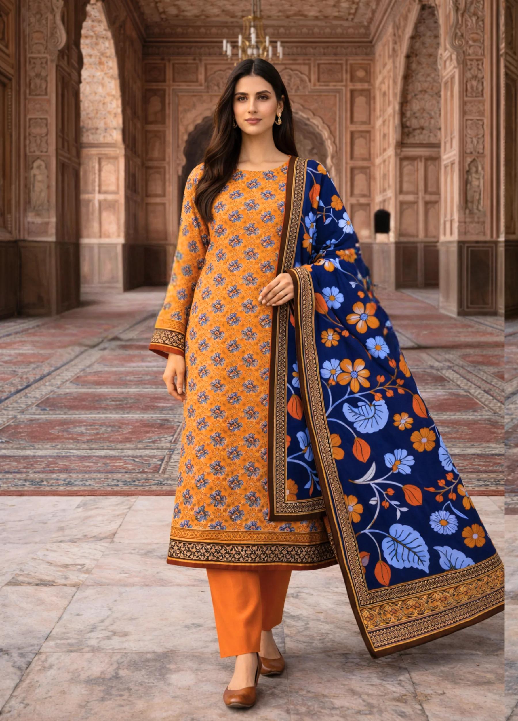 Janan Lawn Collection 2026 – Printed Lawn Suit Summer Collection D-02