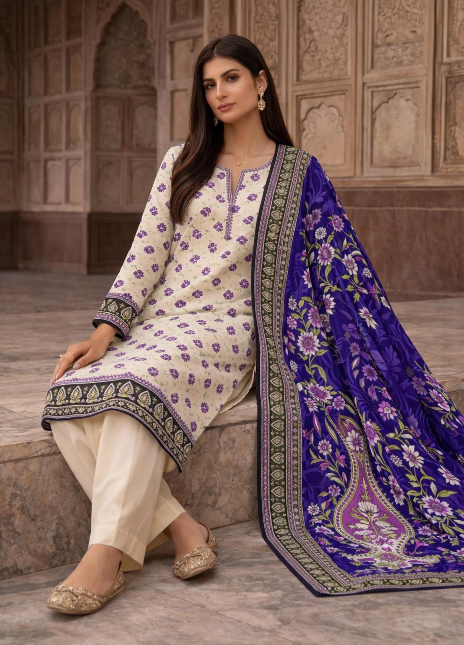 Janan Lawn Collection 2026 – Printed Lawn Suit Summer Collection D-03