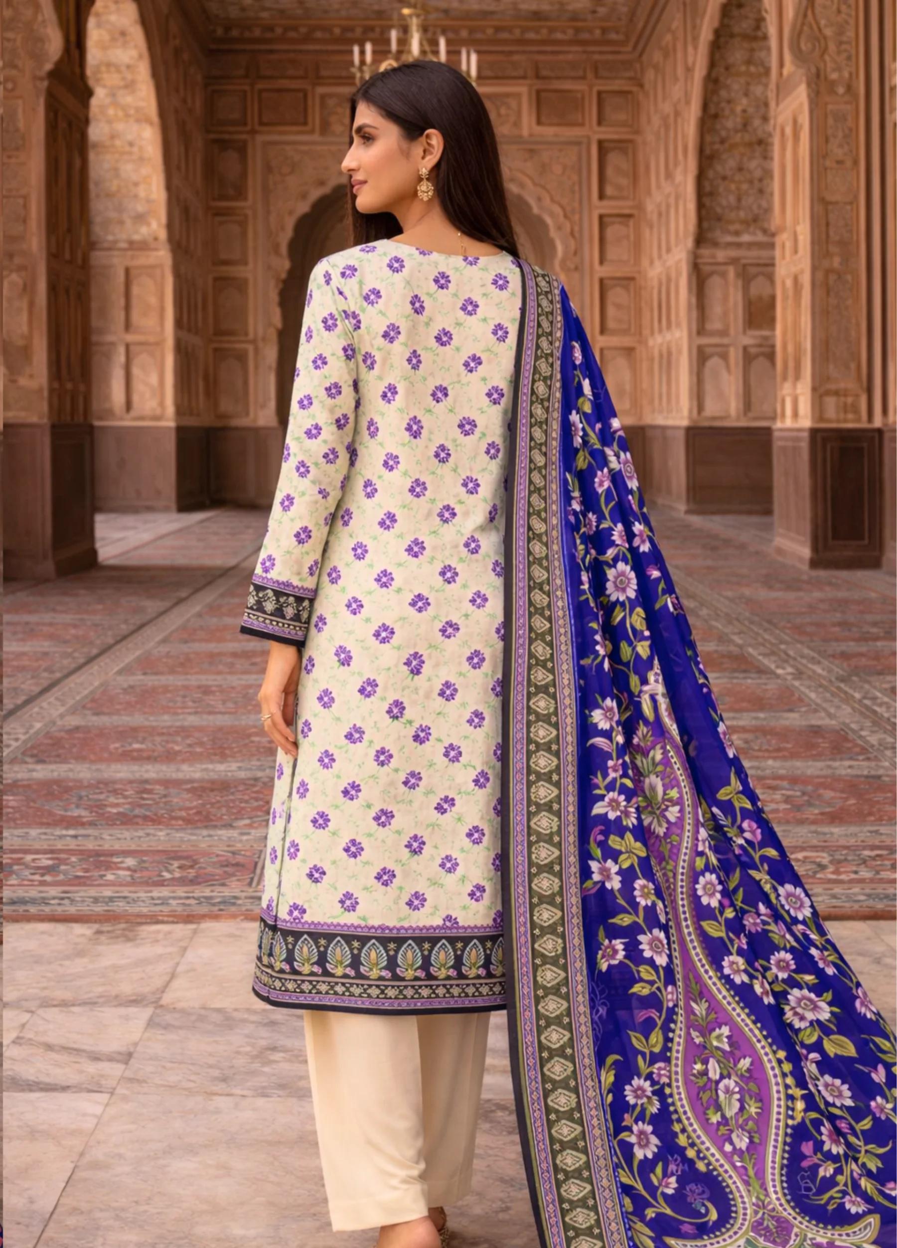 Janan Lawn Collection 2026 – Printed Lawn Suit Summer Collection D-03 - Image 4