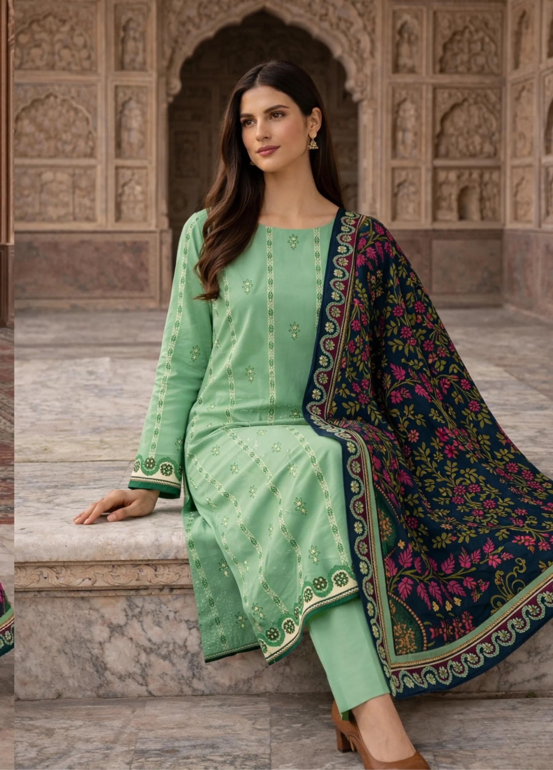 Janan Lawn Collection 2026 – Printed Lawn Suit Summer Collection D-10