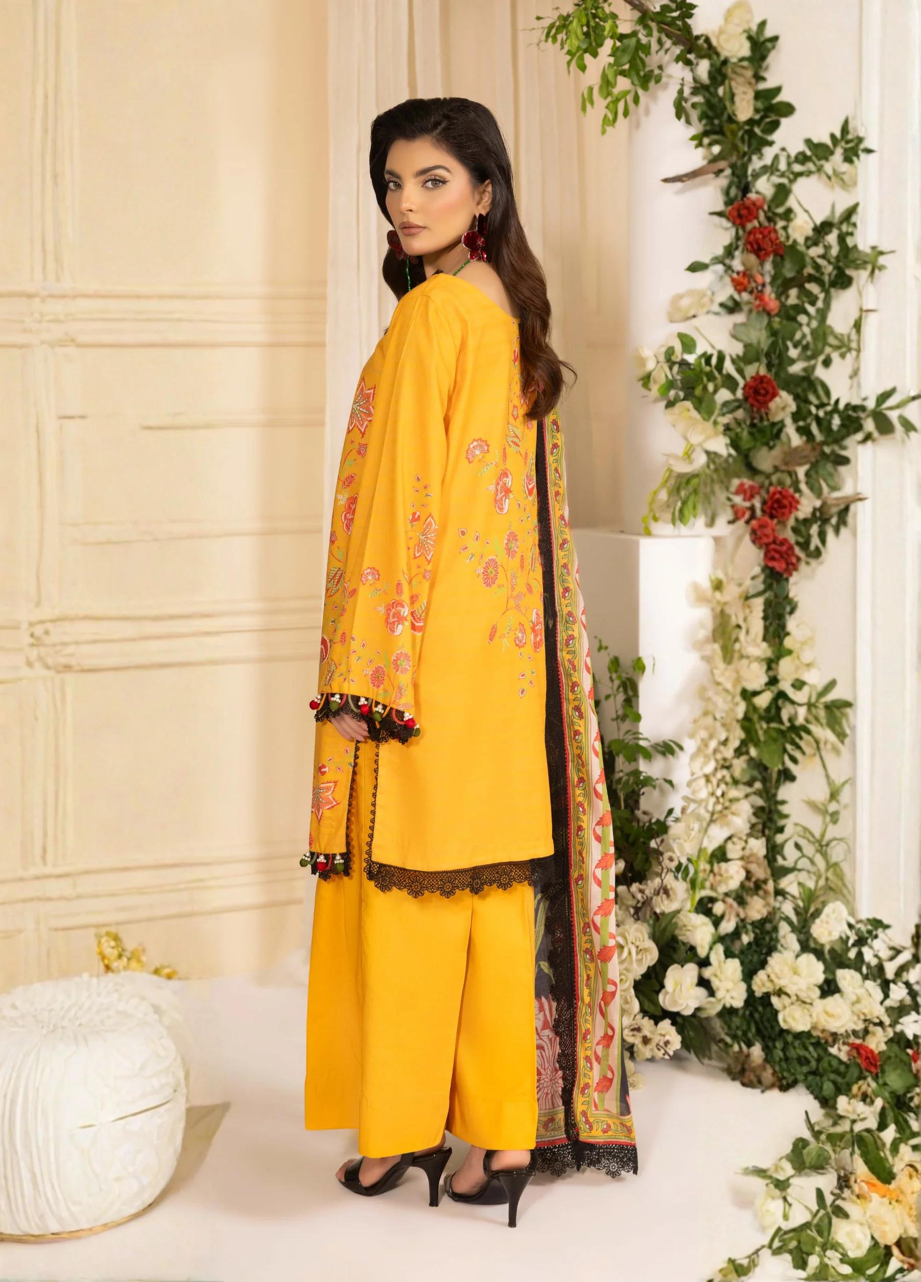 Naqsh by Rangreza Summer Glow Luxury Lawn Unstitched 3-Piece Suit – Article 00158 - Image 3