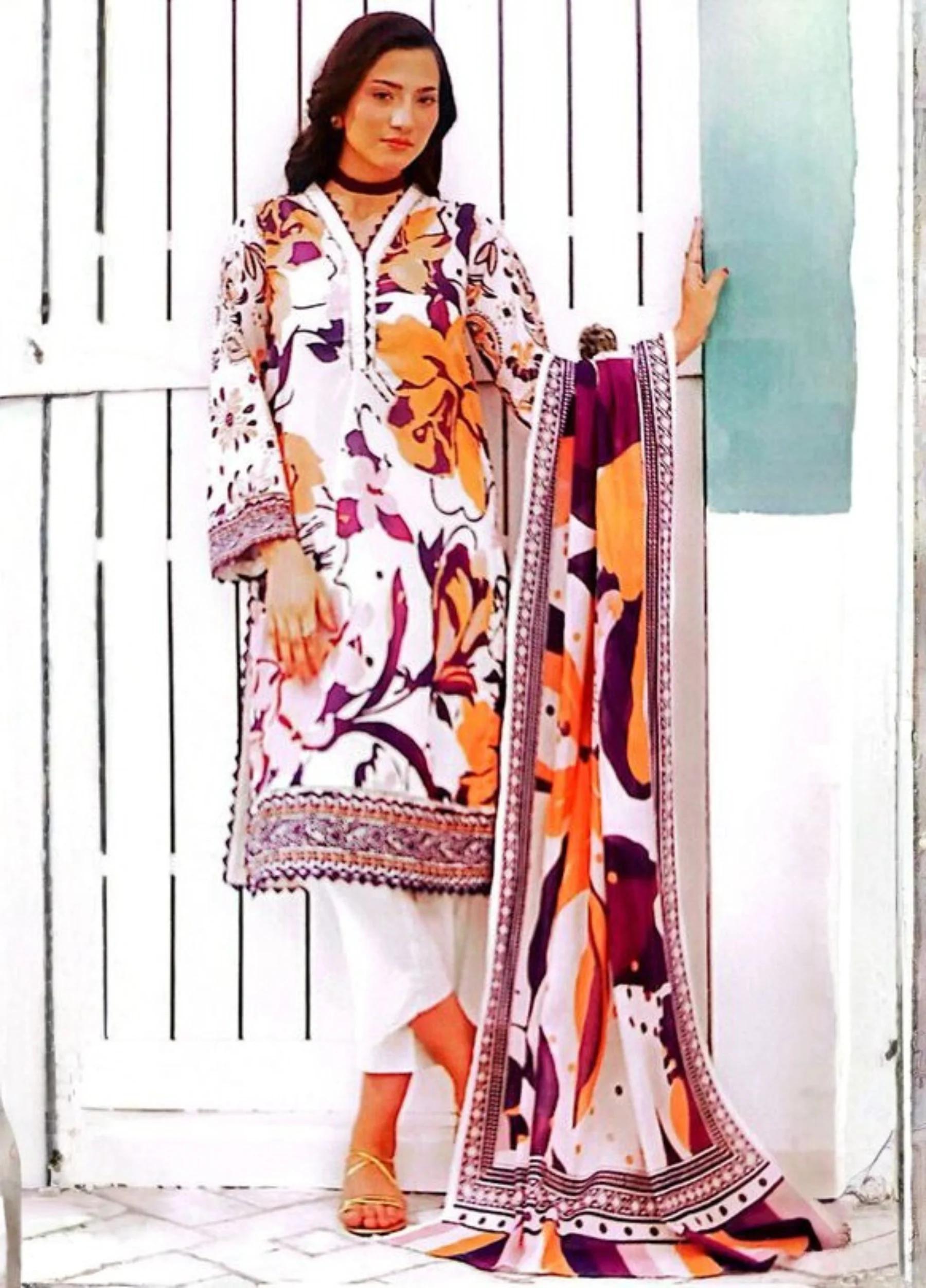 Rangreza Unstitched 3 Piece Lawn Collection – Article 05