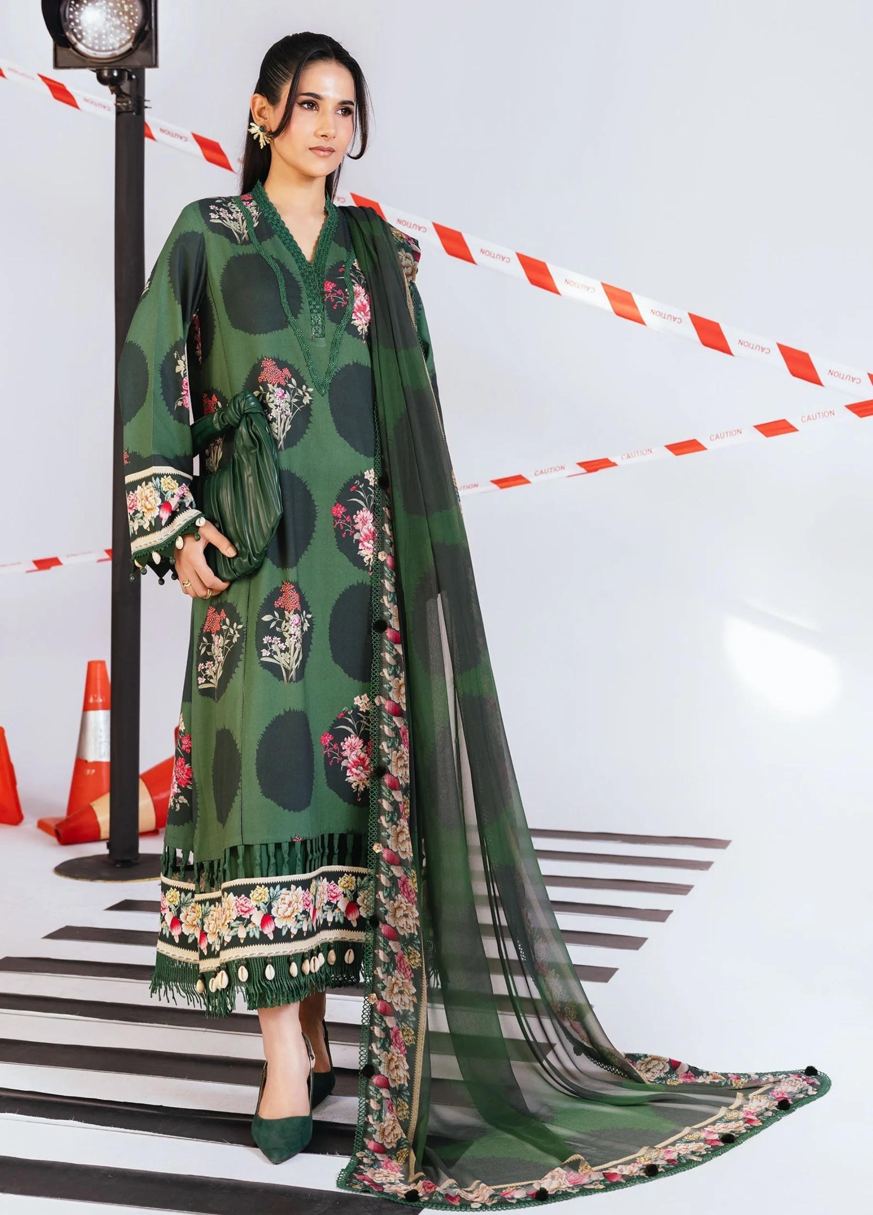 m/basics By Maria.B Summer Unstitched Digital Printed lawn 3 Piece Suit MB-CUS25-1107-A