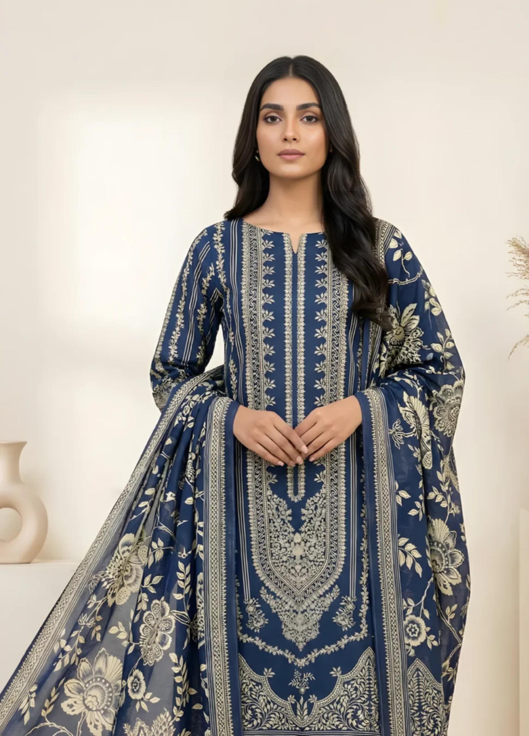 Marooj Gold Imperial Collection Vol 30 Unstitched 3 PC Suit – Design 6