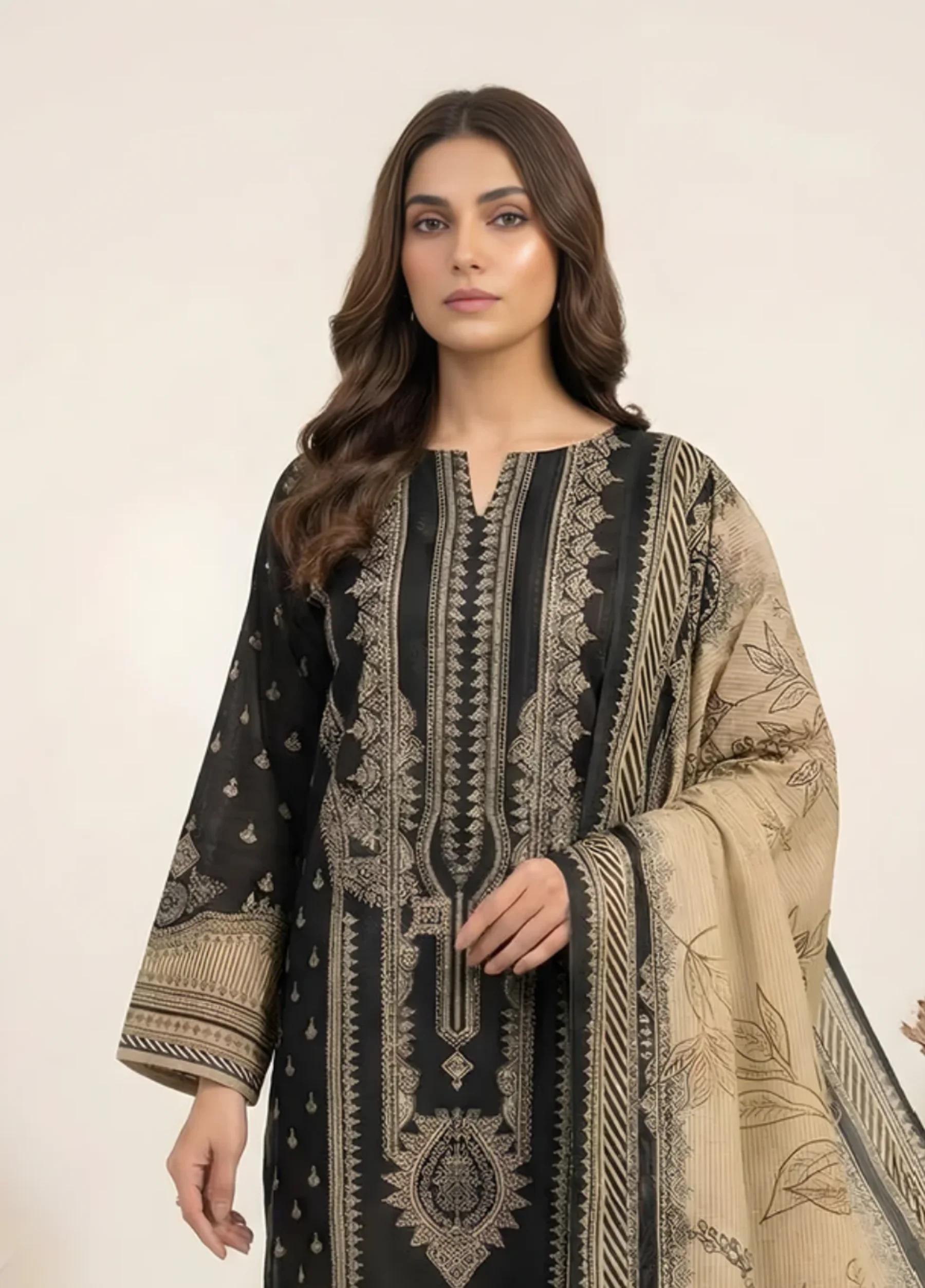 Marooj Gold Imperial Collection Vol 30 Unstitched 3 PC Suit – Design 7